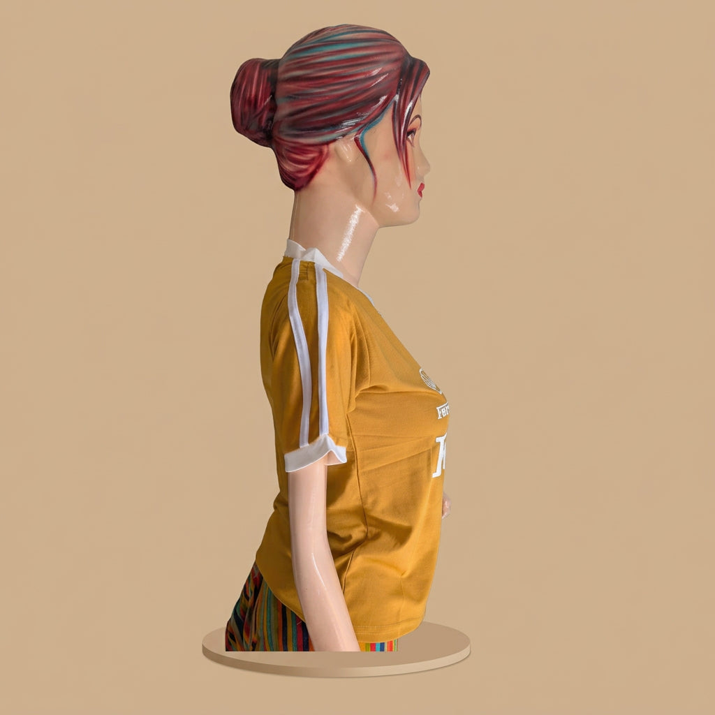 V-neck T-Shirt-Mustard