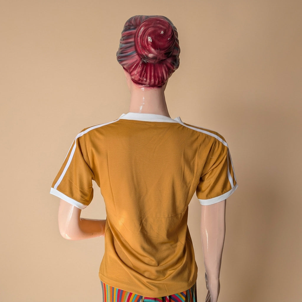 V-neck T-Shirt-Mustard