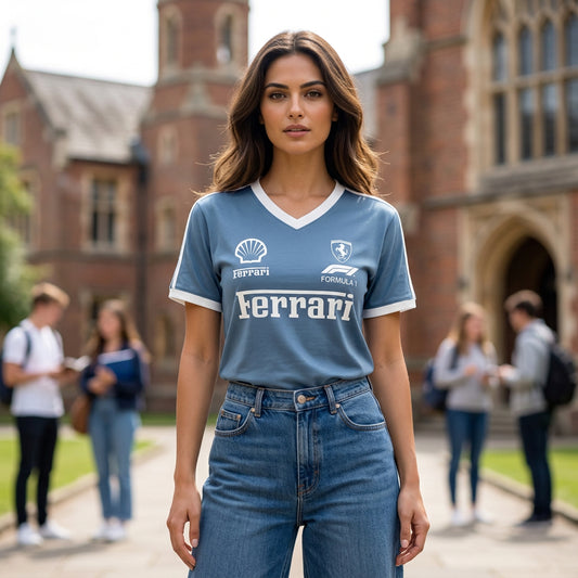V-neck T-Shirt-Blue