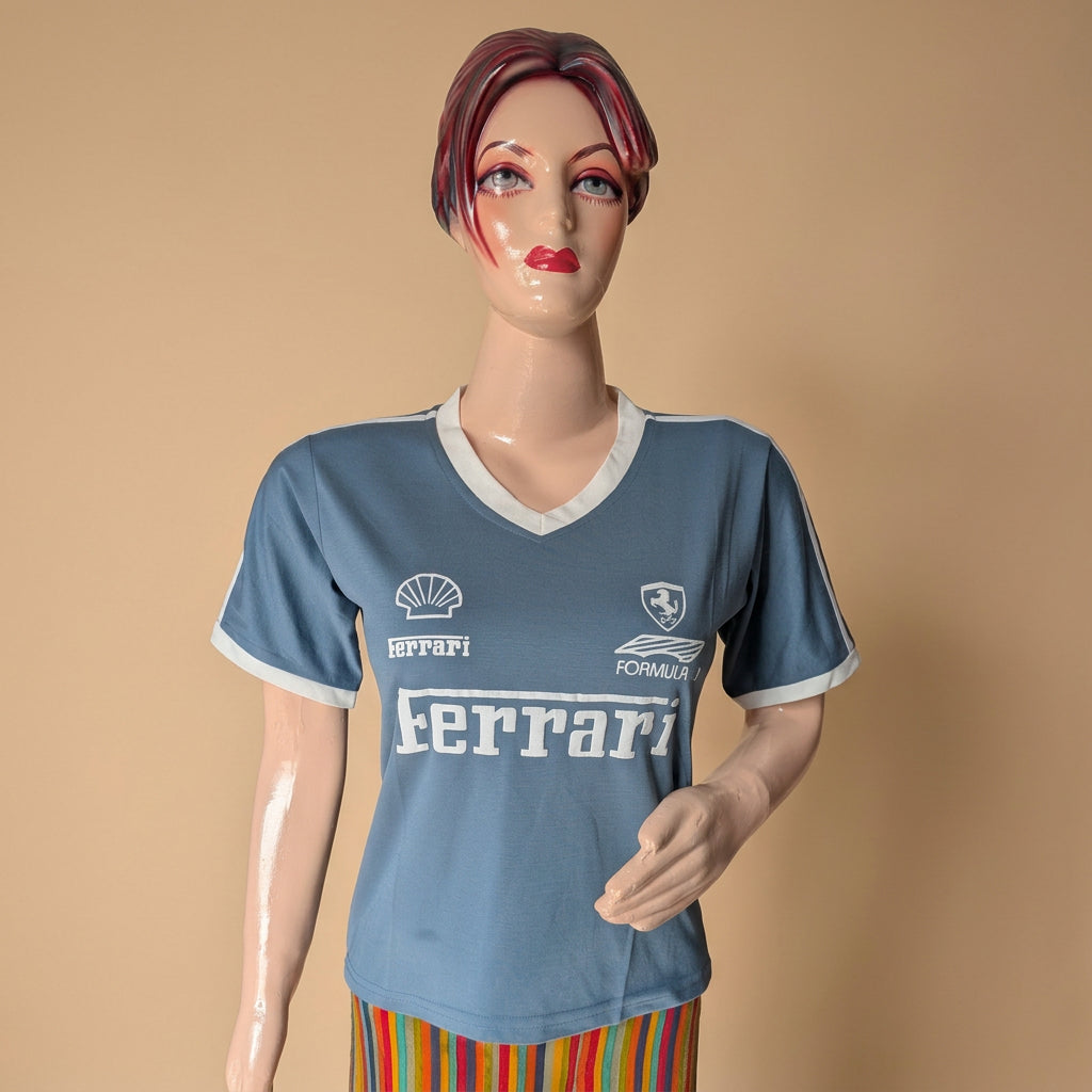 V-neck T-Shirt-Blue
