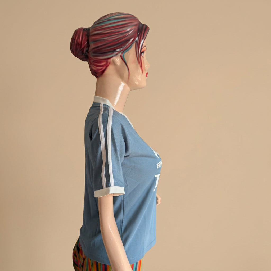 V-neck T-Shirt-Blue