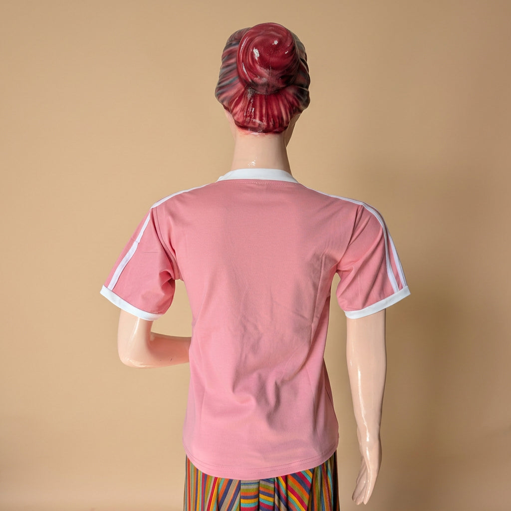 V-neck T-Shirt-Pink