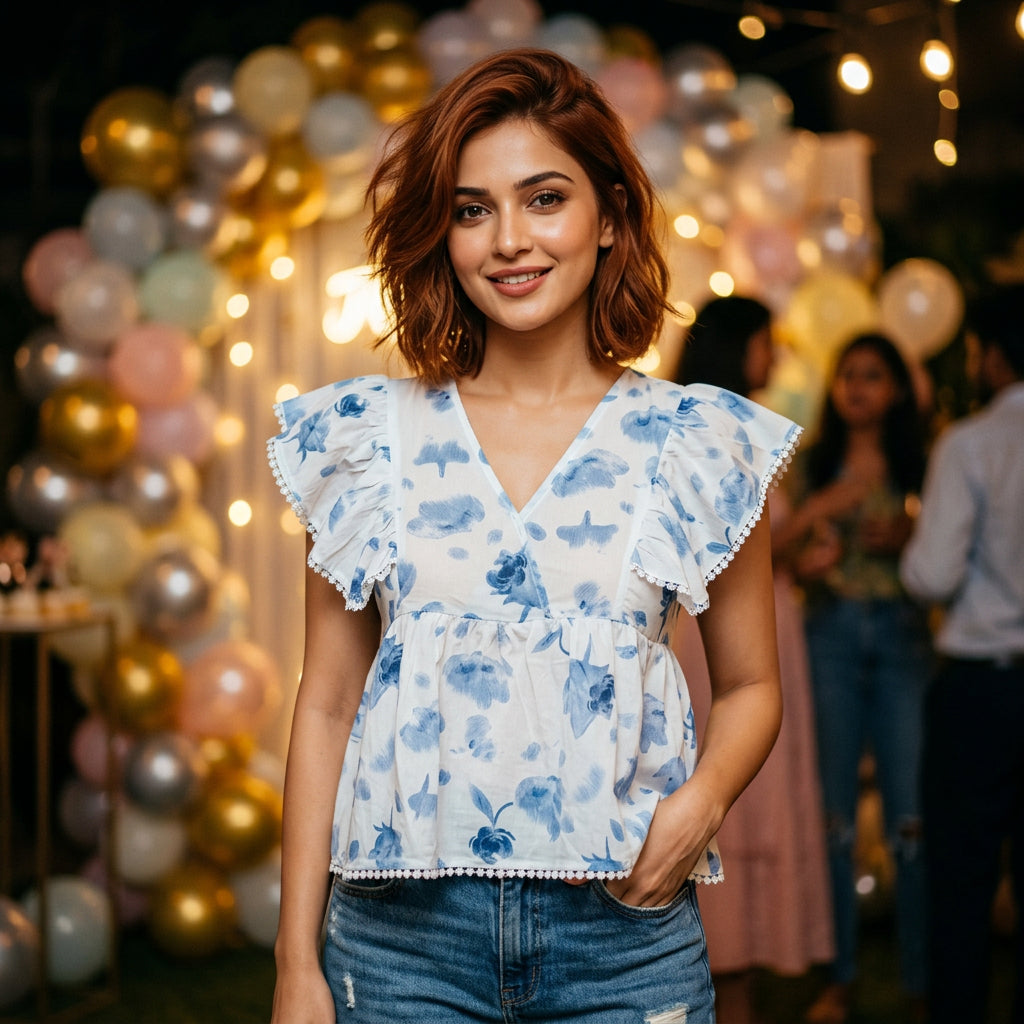 Frill Sleeves Top