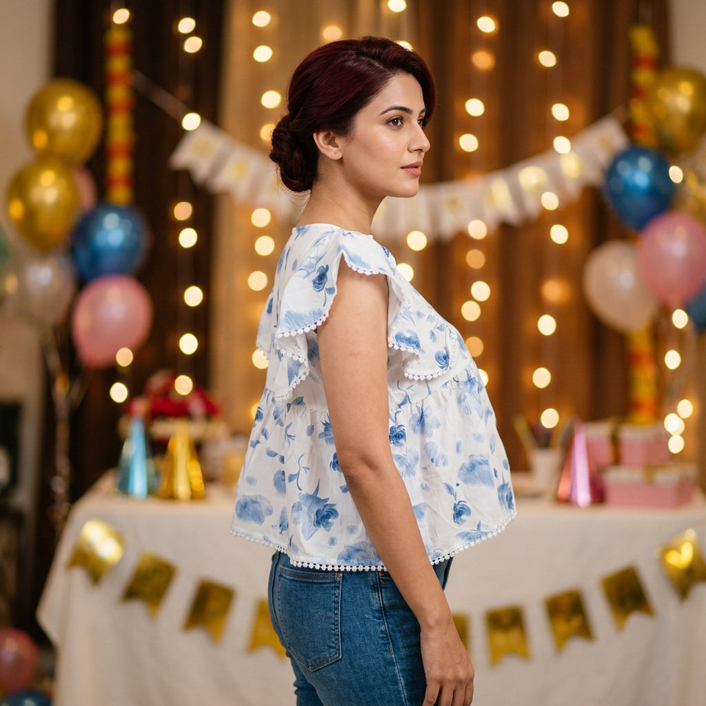 Frill Sleeves Top