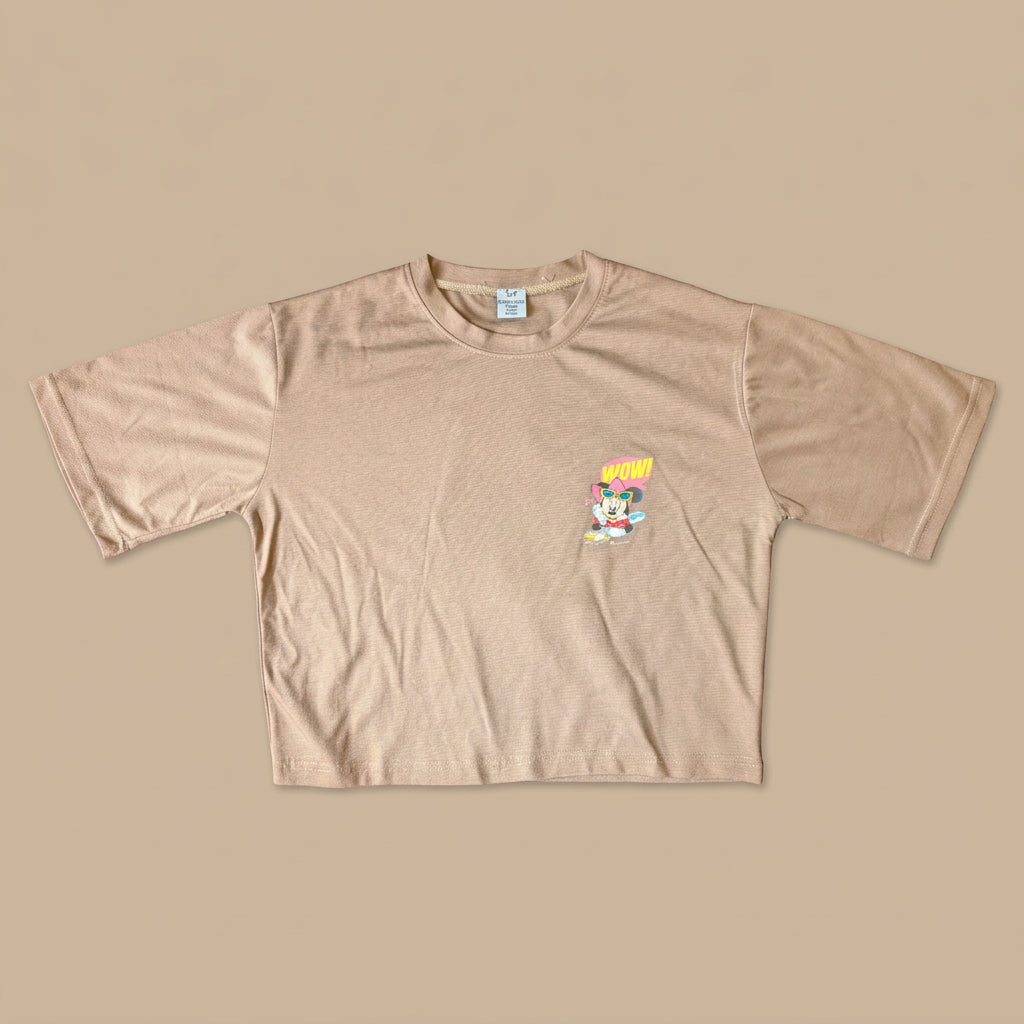 Round neck T-Shirt Beige