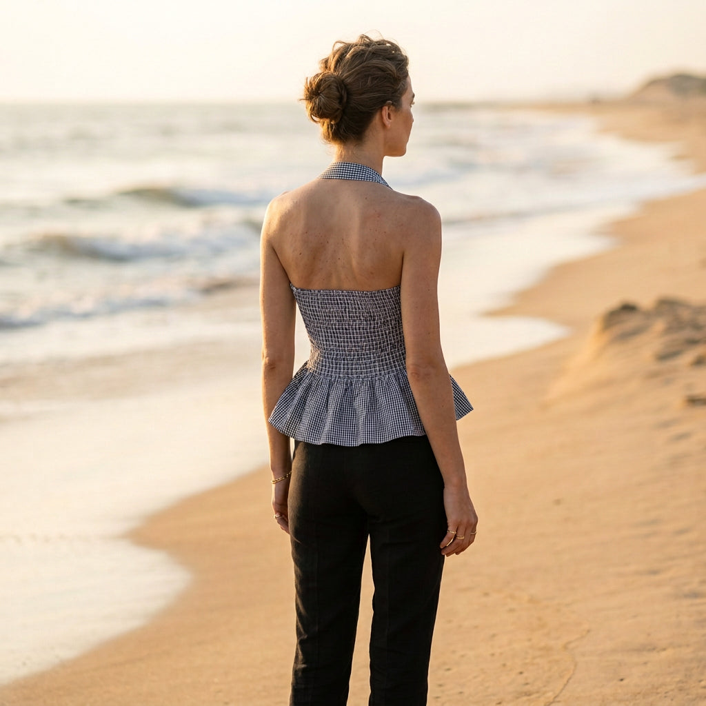 Halter Neck Top Black