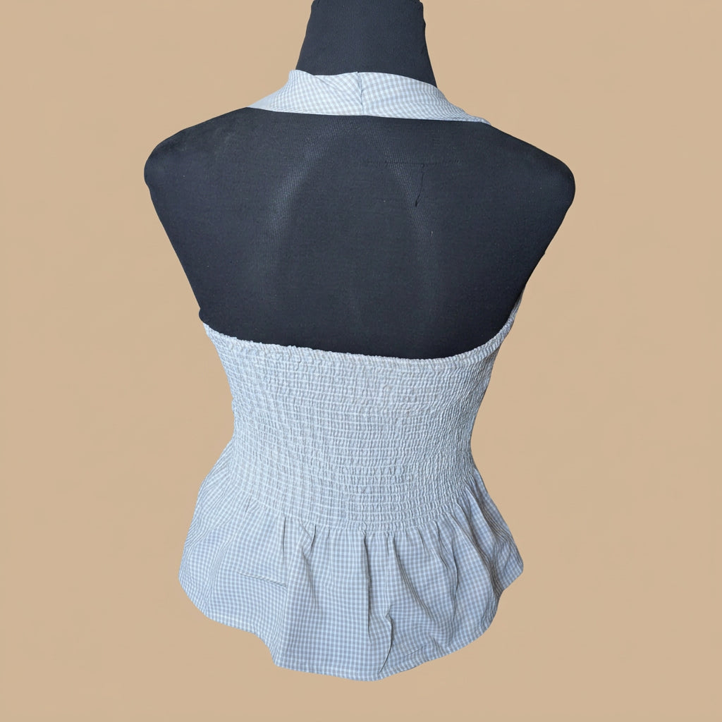 Halter Neck Top Light Grey
