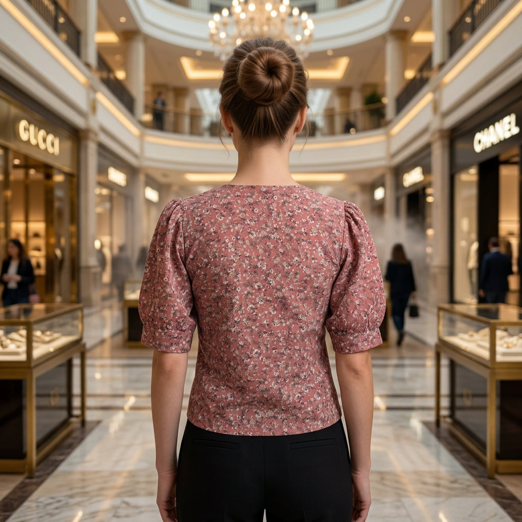 Peter Pan Collar Top-Pink