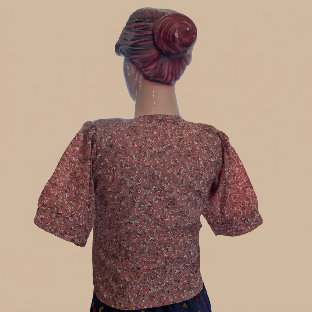 Peter Pan Collar Top-Pink