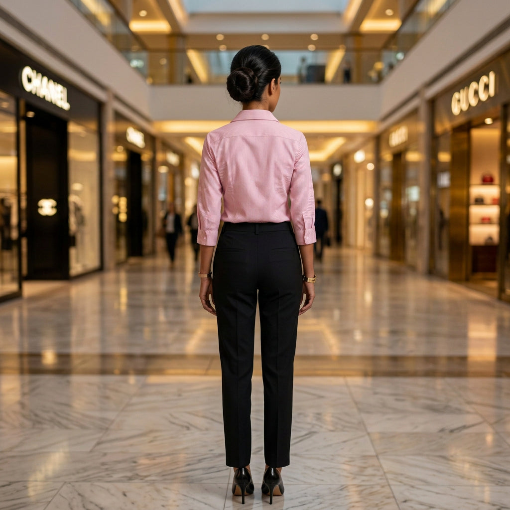 Pink Striped Two-Piece Shirt Set