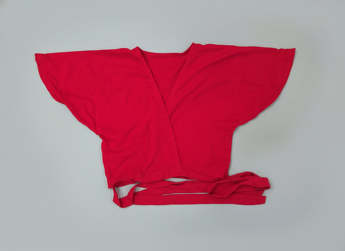 RED WRAP AROUND TOP
