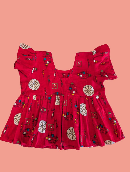 PRINTED RED TOP